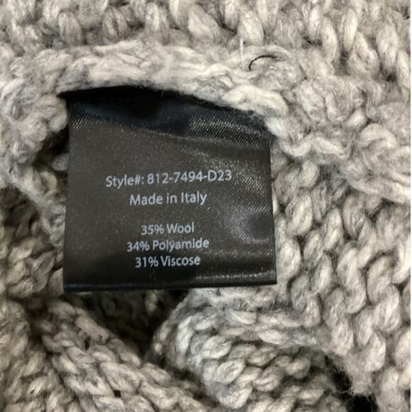 Jenni Kayne Moritz Mockneck Pullover Sweater Grey Marl Wool Blend Large Sold Out - Picture 12 of 13